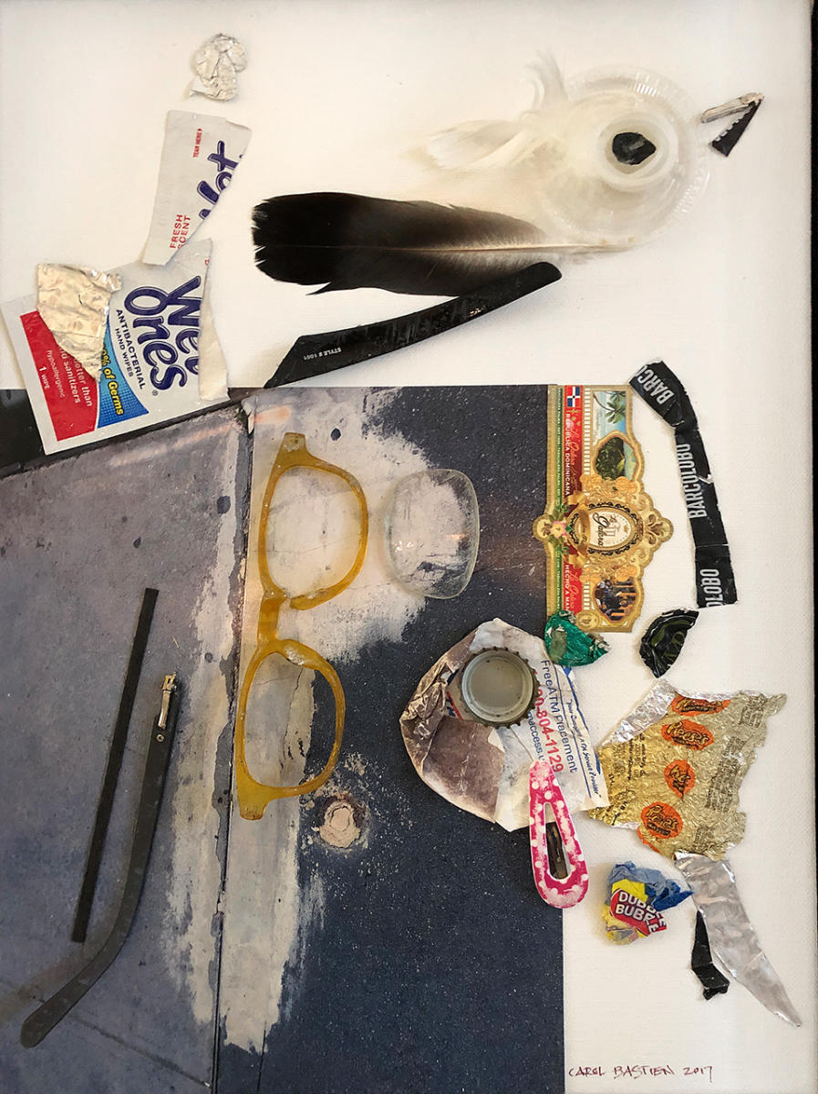 Taking flight
Collected on Sullivan Street
13 1/2"x 17 1/2"
 : New York City Collages : ART UNDERFOOT :: CAROL BASTIEN