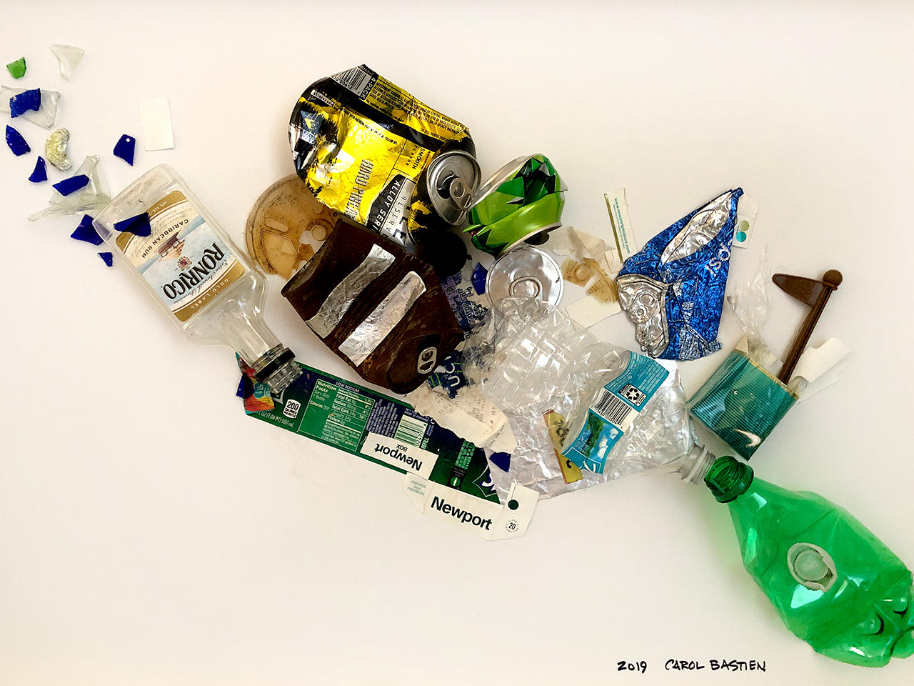 Back To The Source
Collected in an alley next to Art Easel in 
Lake Park
32" x 22" : Florida Collages : ART UNDERFOOT :: CAROL BASTIEN