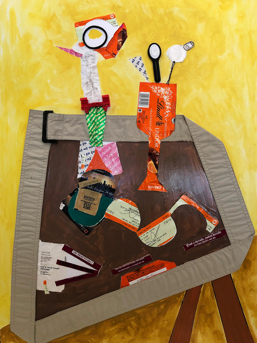 Still Life on a Table
Collected from Main
Street in Oxford
21 3/4"x 32" : England Collages : ART UNDERFOOT :: CAROL BASTIEN