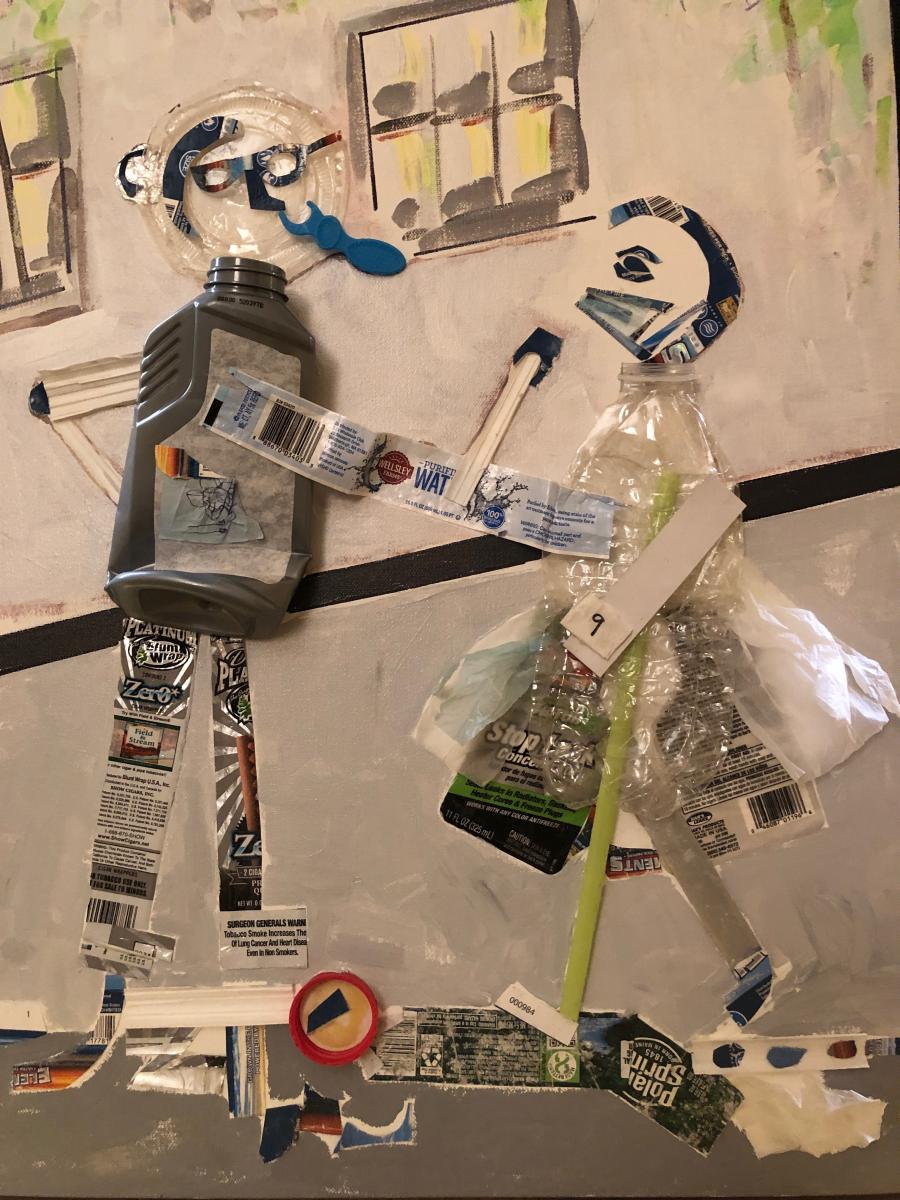 Roger and Carol
Collected while being interviewed for NY1 
on 87th Street 
between Madison & 
Park Avenues
20" x 24" : New York City Collages : ART UNDERFOOT :: CAROL BASTIEN