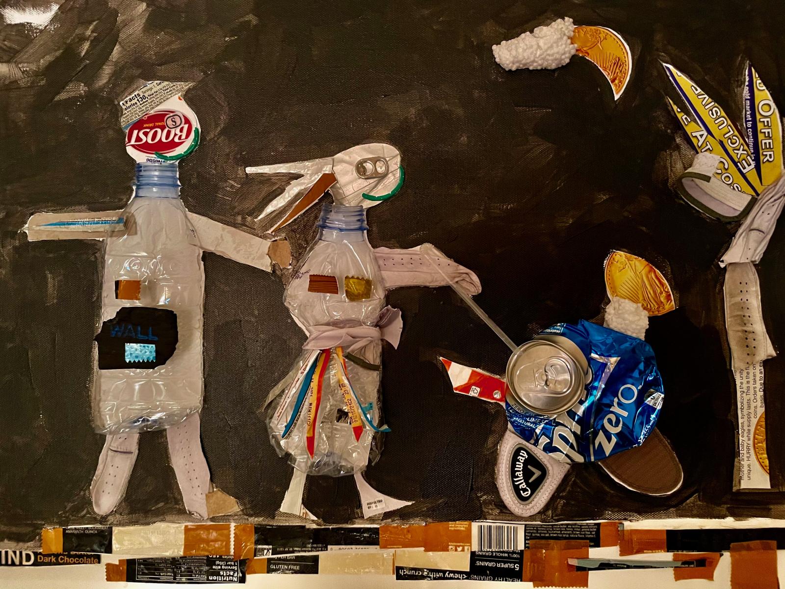 Crescent Moon Walk
Collected along 6 miles walk around The Club at Ibis
30"x24"
SOLD : Florida Collages : ART UNDERFOOT :: CAROL BASTIEN