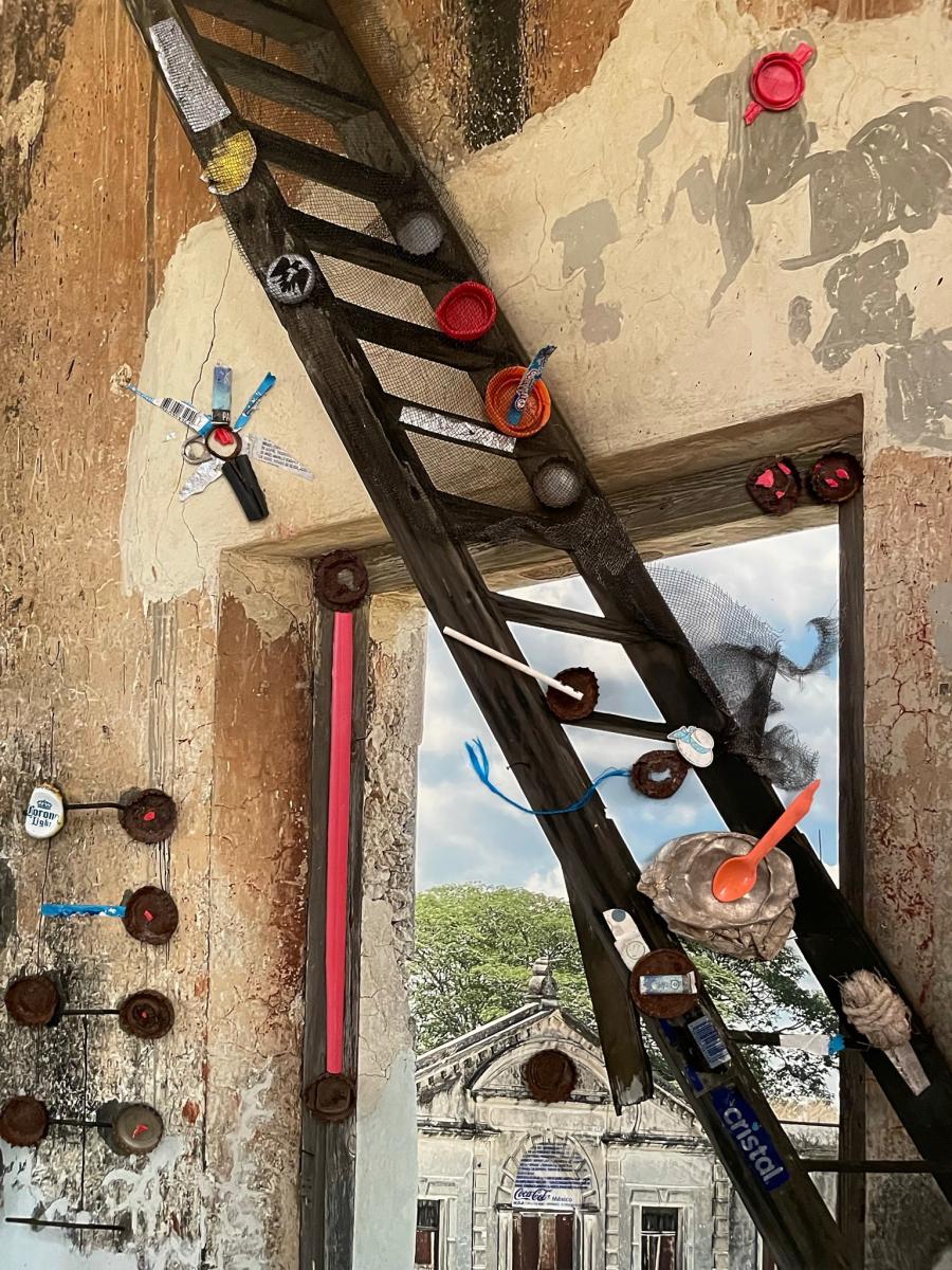 Decaying
Collected from an abandonned Hacienda Factory in Merida
21 1/2"w x 29" h
SOLD : Mexico Collages : ART UNDERFOOT :: CAROL BASTIEN