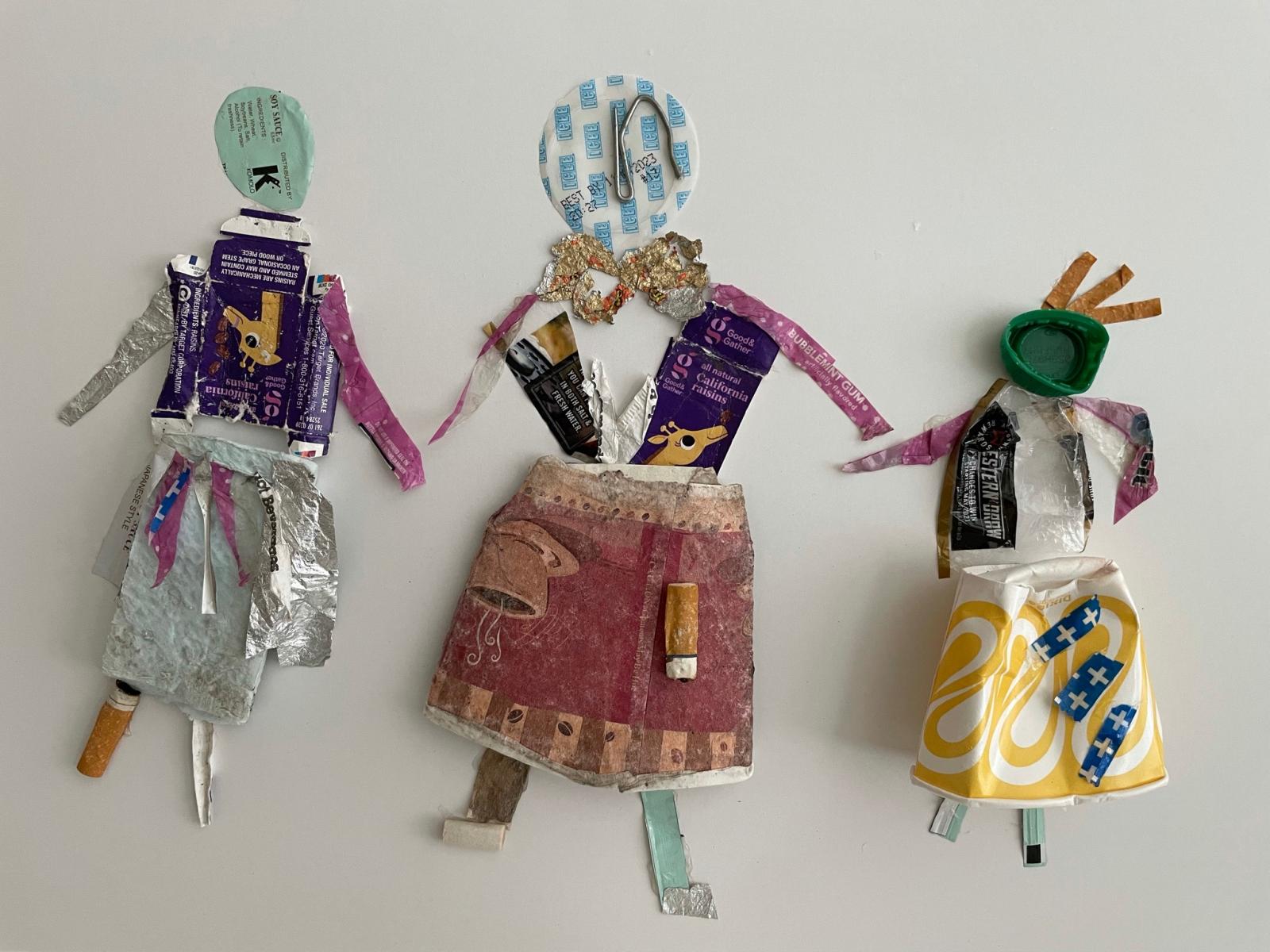 Skirted
Collected from 12 E. 87th St. to Park Ave. island
20"w x 14 1/2" h
SOLD : New York City Collages : ART UNDERFOOT :: CAROL BASTIEN