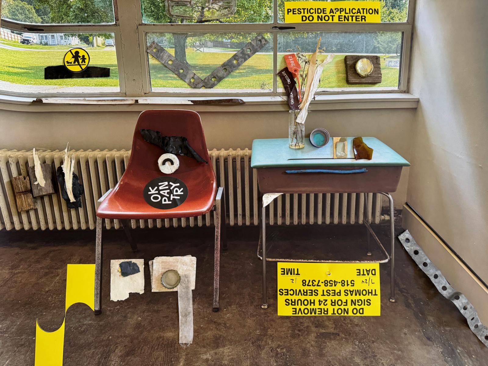 Interior Classroom now an Art Gallery
32"w x 26" h : Upstate New York : ART UNDERFOOT :: CAROL BASTIEN