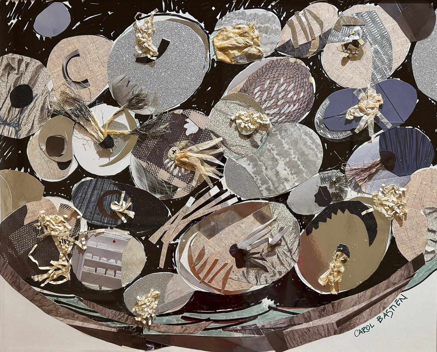 "Cry Now, Saute Later"
20" W x 16" H
Sold : General Collages : ART UNDERFOOT :: CAROL BASTIEN